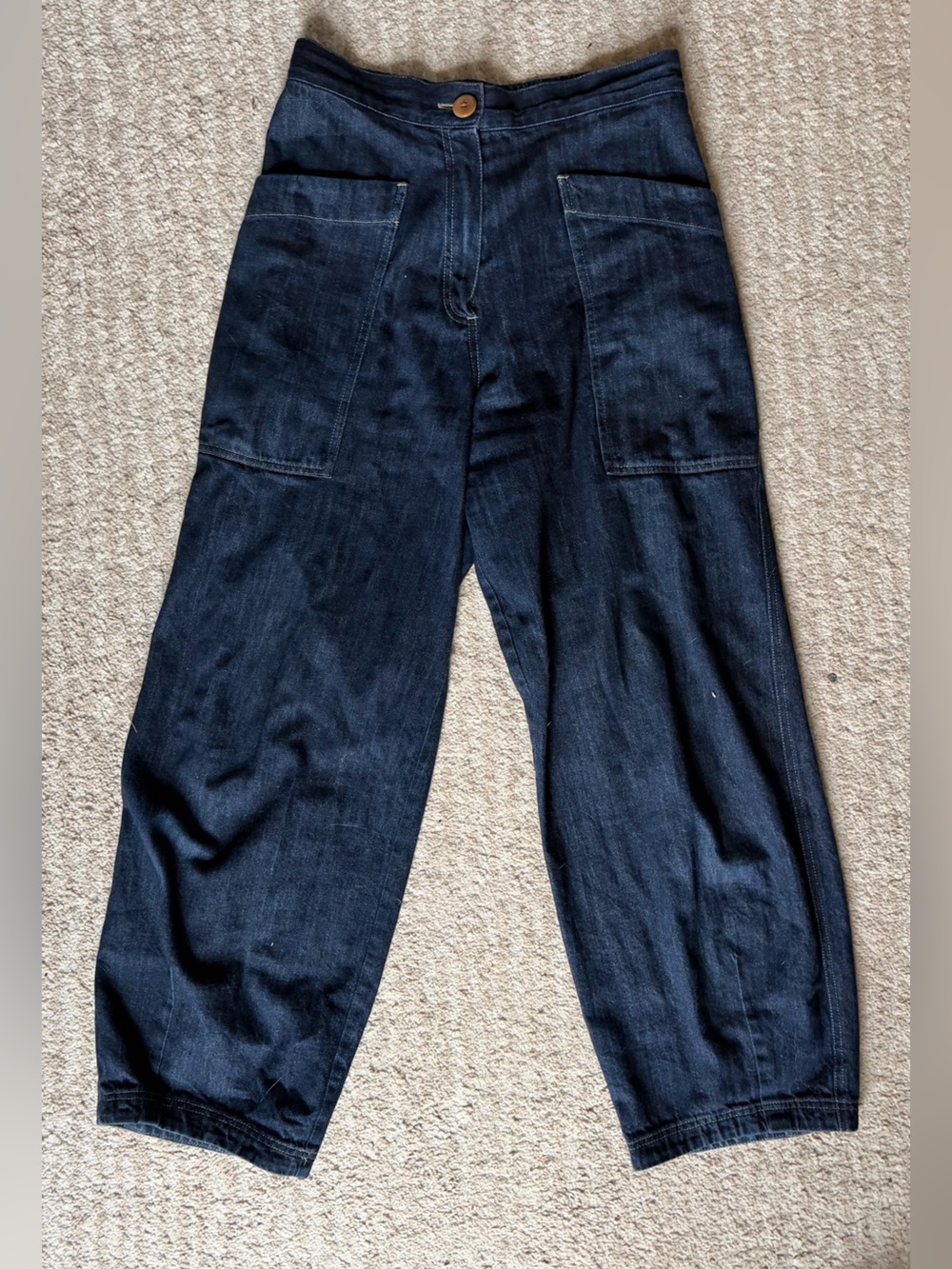 Ilana Kohn Dark Indigo deadstock denim Straight-Leg Jeans